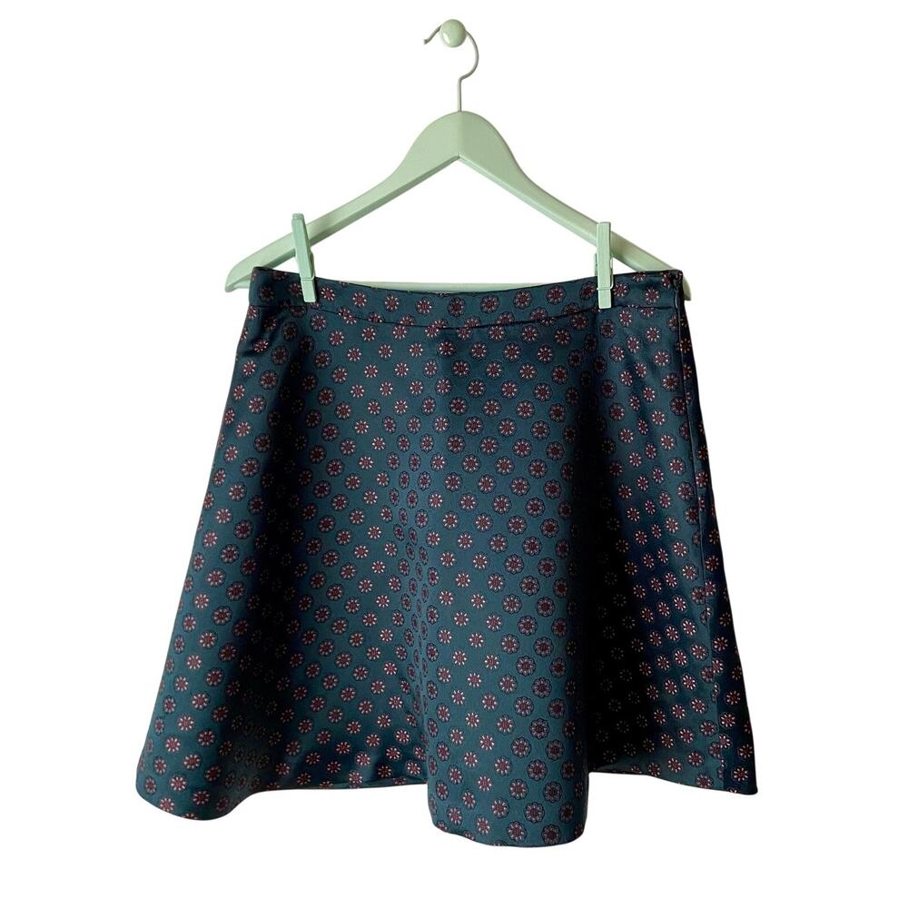 Loft Patterned A-Line Skirt Size 10